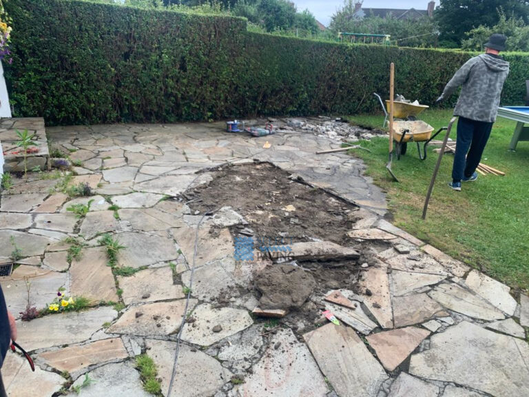 Yellow Limestone Patio in Glasnevin, Dublin