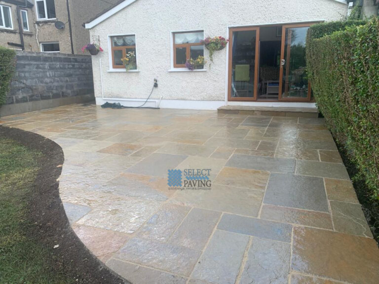 Yellow Limestone Patio in Glasnevin, Dublin