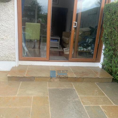 Yellow Limestone Patio in Glasnevin, Dublin