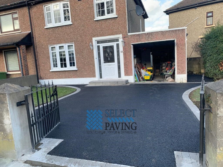 Asphalt Driveway with Brick Border in Dublin