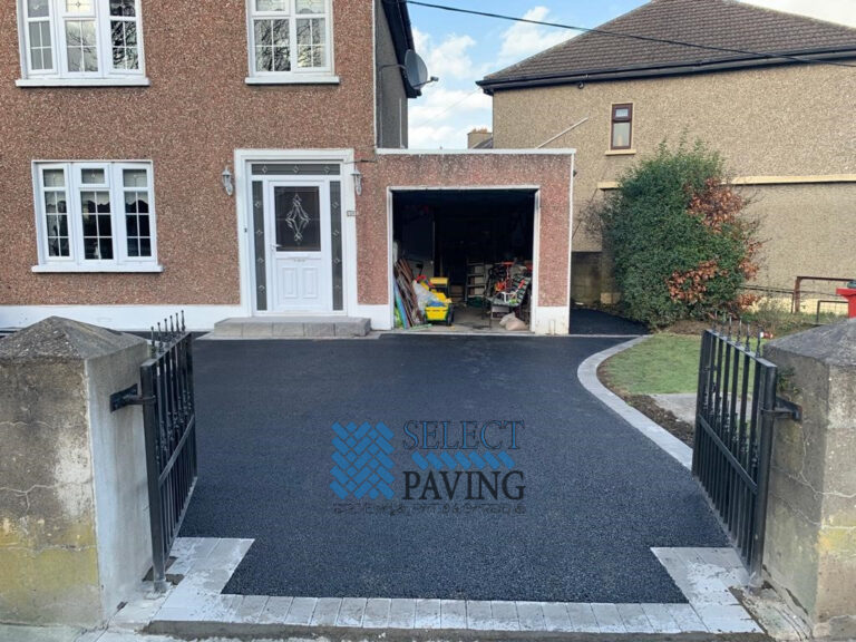 Asphalt Driveway with Brick Border in Dublin