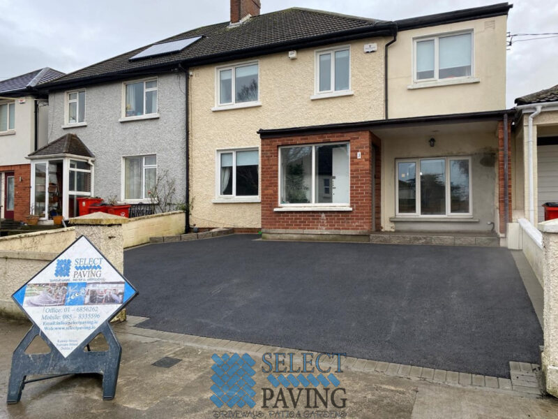 Asphalt Driveway with Paved Borderline in Beaumont, Dublin