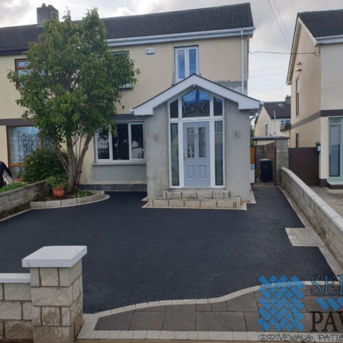 Asphalt Driveway with Flagstone Apron in Rathfarnham, Dublin