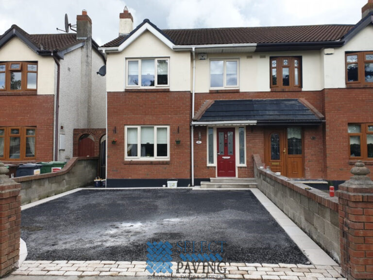 Asphalt Driveway with Flagstone Borderline in Palmerstown, Dublin