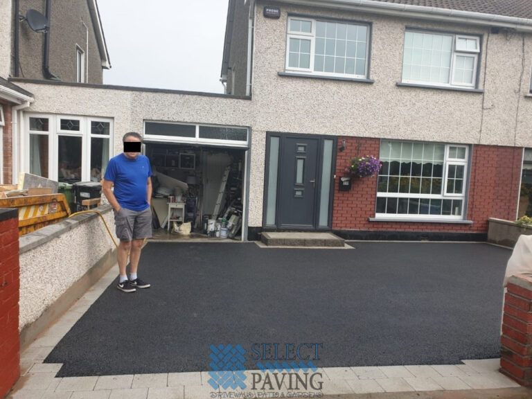 Asphalt Driveway with Granite Borderline and New Doorstep in Swords, Dublin