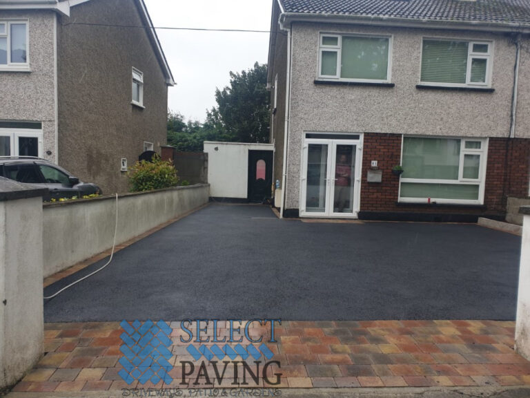 Asphalt Driveway with Paved Footpath and Roll-out Turf in Swords, Dublin