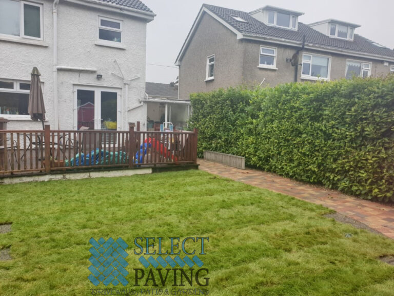 Asphalt Driveway with Paved Footpath and Roll-out Turf in Swords, Dublin