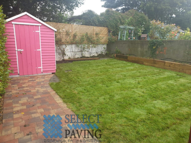 Asphalt Driveway with Paved Footpath and Roll-out Turf in Swords, Dublin