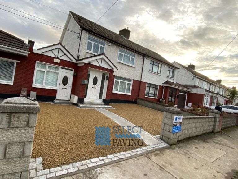 Ballylusk Gravel Driveway with Cobblestone Pathway in Coolock, Dublin