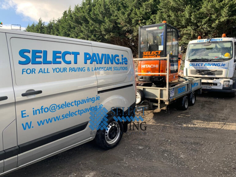 Belvedere Slab Patio with Brick Walls in Dublin