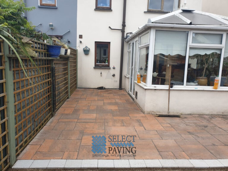 Belvedere Slab Patio with Roll-Out Turf in Clondalkin, Dublin