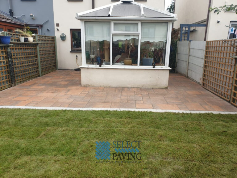 Belvedere Slab Patio with Roll-Out Turf in Clondalkin, Dublin