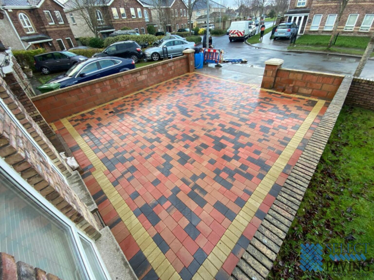 Brindle Mix Block Paving Driveway with Buff Border in Blanchardstown, Dublin