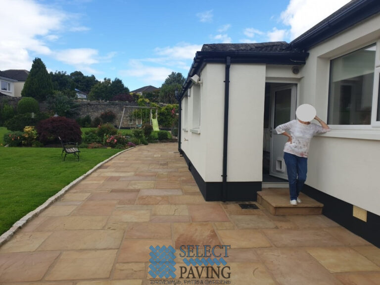 Camel Dust Sandstone Patio in Stillorgan, Dublin