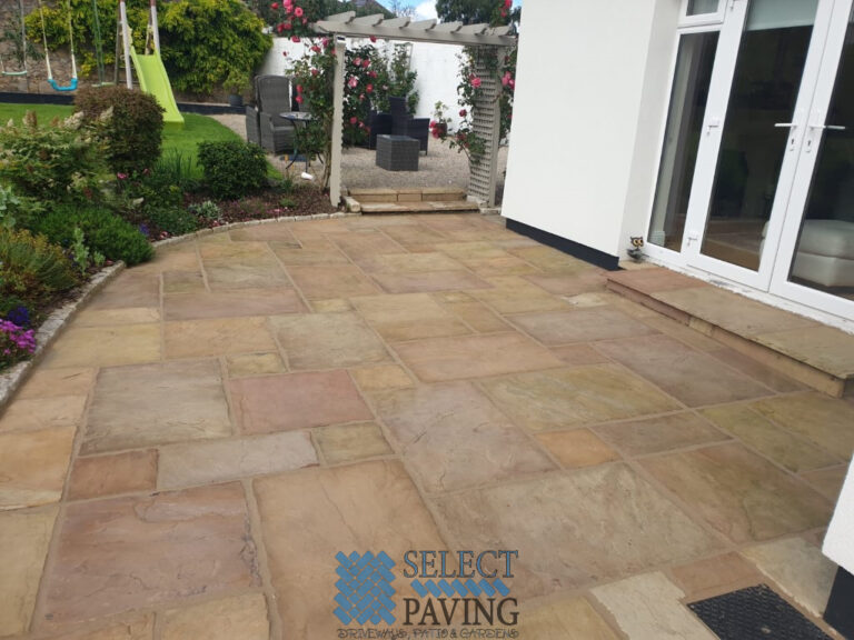 Camel Dust Sandstone Patio in Stillorgan, Dublin