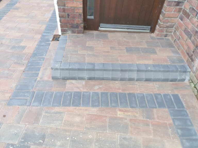Corrib Driveway with New Brick Pillars in Clonsilla, Dublin