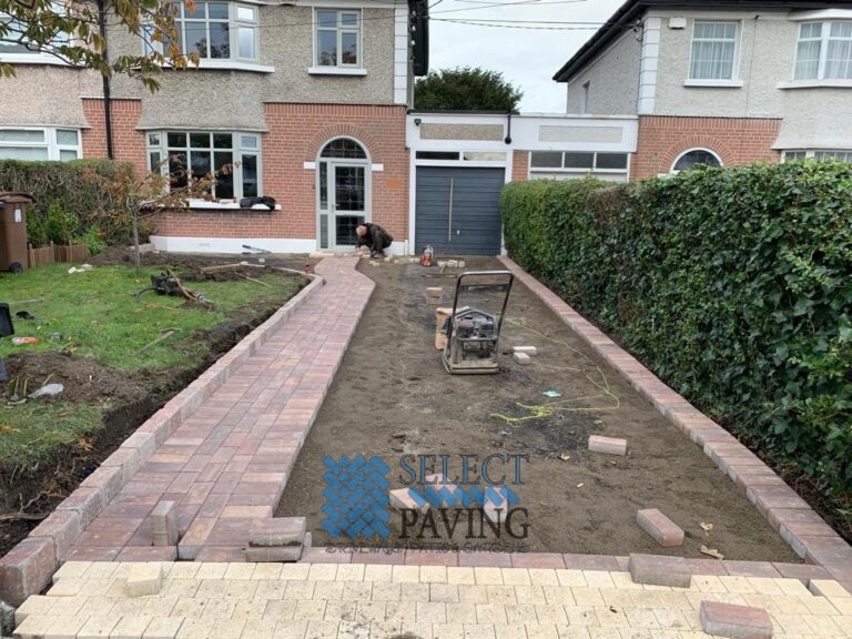 Gold Gravel Driveway with Cobblestone Borderline in Blanchardstown, Dublin