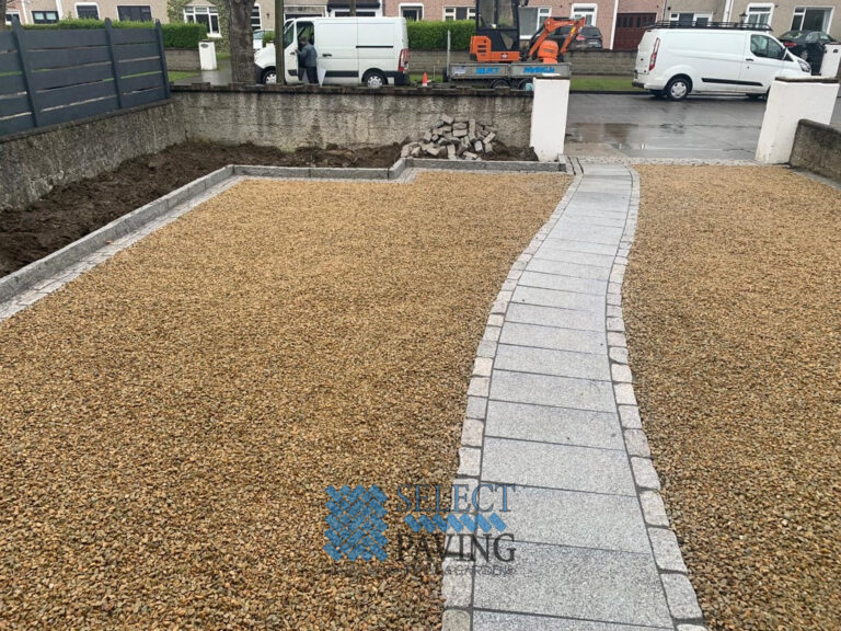 Gravel Driveway with Granite Doorstep in Templeogue, Dublin