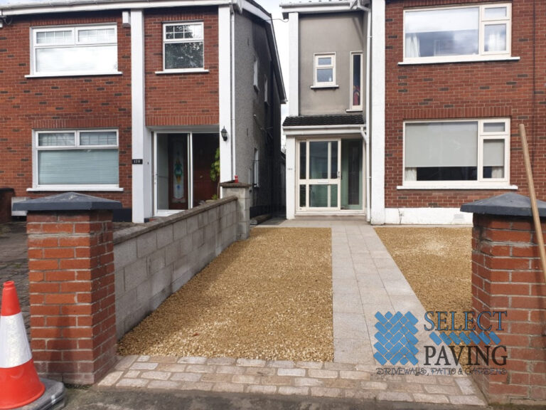 Gravel Driveway with Granite Path and Cobbled Apron in Whitehall, Dublin