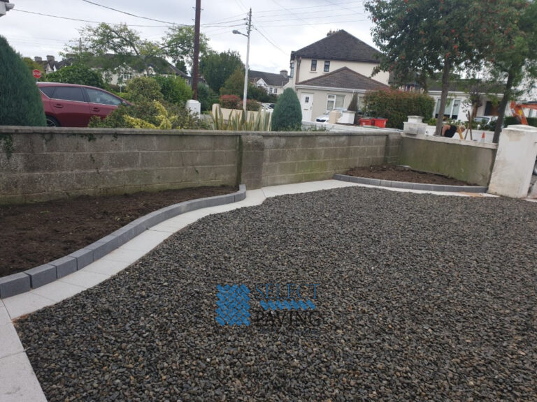 Gravel Driveway with Granite Stepping Stones in Whitehall, Dublin