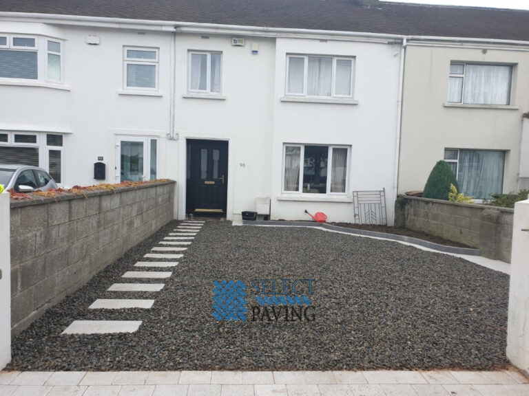 Gravel Driveway with Granite Stepping Stones in Whitehall, Dublin