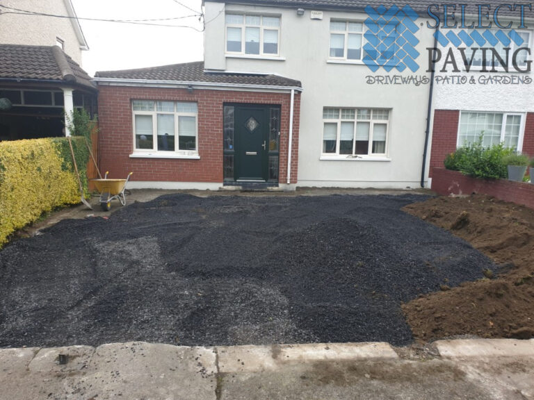Gravel Driveway with New Pillars in Artane, Dublin