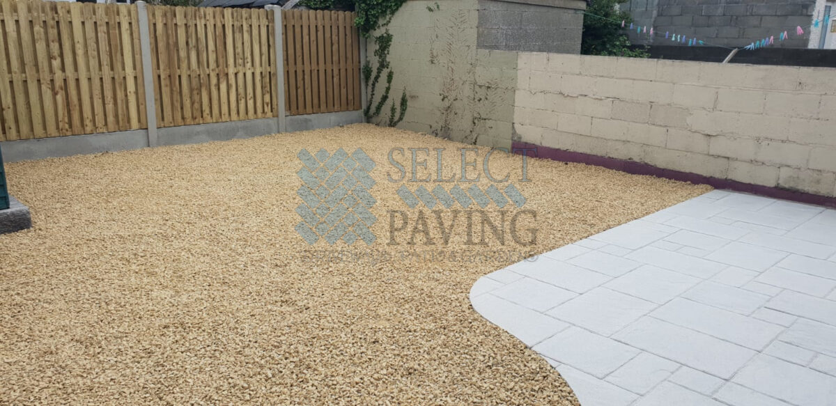 New Patio Laid in Dublin With Low Maintenance Gravel Beds