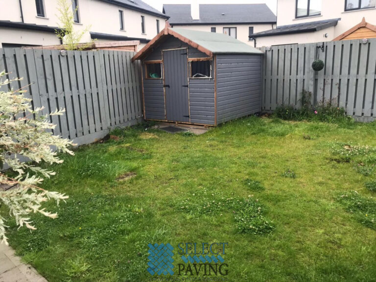 Patio with Boxed Flower-Beds and Roll-Out Grass in Lucan, Dublin