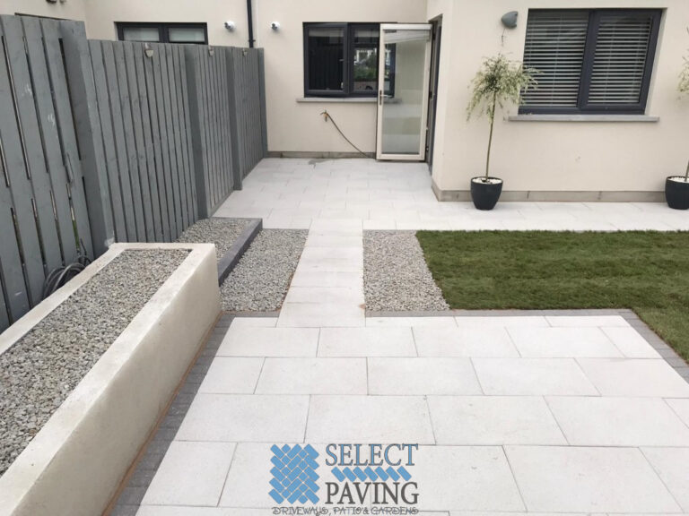 Patio with Boxed Flower-Beds and Roll-Out Grass in Lucan, Dublin