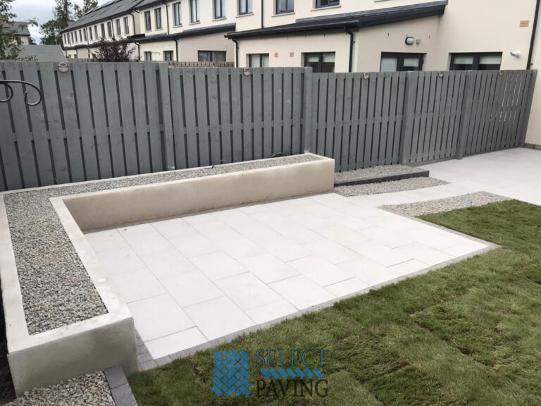 Patio with Boxed Flower-Beds and Roll-Out Grass in Lucan, Dublin