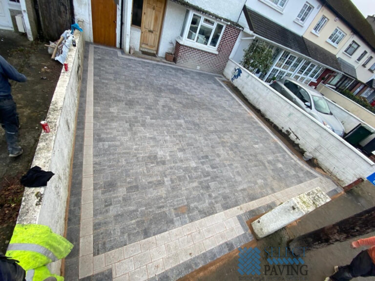 Silver and Grey Cobble Driveway in Cabra, Dublin
