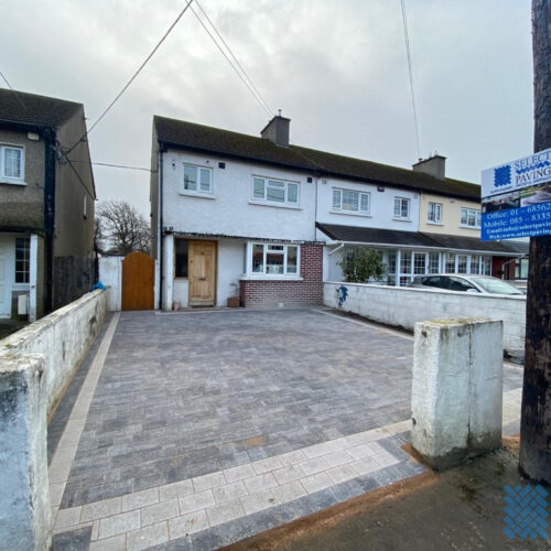 Silver and Grey Cobble Driveway in Cabra, Dublin