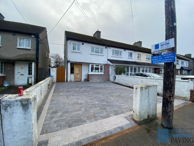 Silver and Grey Cobble Driveway in Cabra, Dublin