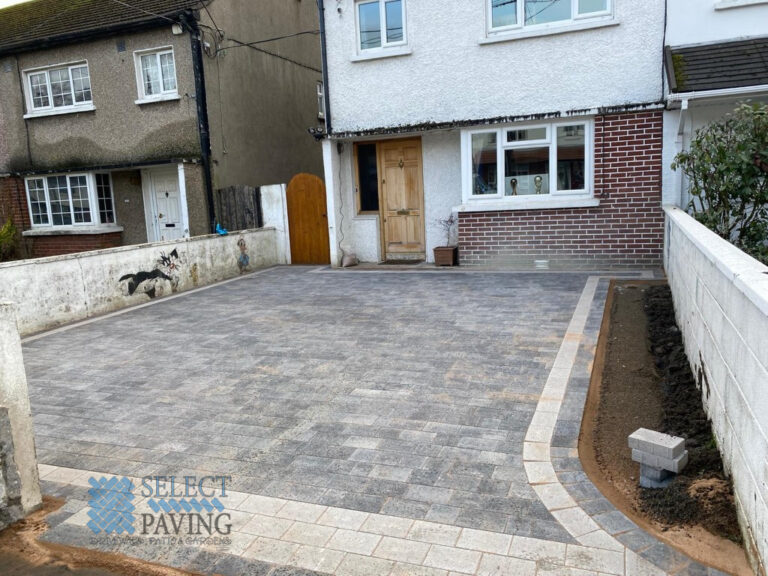 Silver and Grey Cobble Driveway in Cabra, Dublin