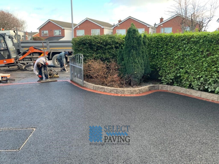 Tarmac Driveway with Double Brindle Paved Border in Swords, Dublin