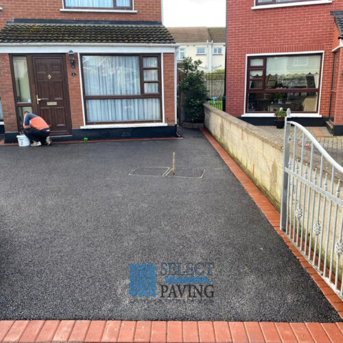 Tarmac Driveway with Double Brindle Paved Border in Swords, Dublin