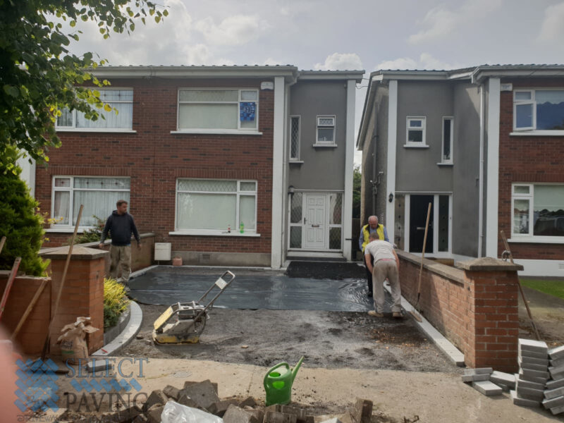 New Driveway Laid With Tarmac and Granite Border in Dublin