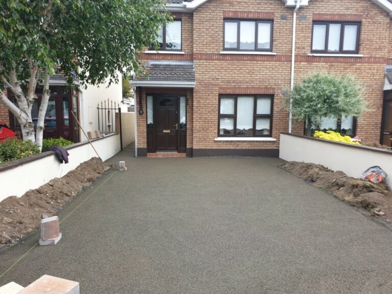 Tegula Paving Driveway with Raised Flower-Beds in Howth, Dublin
