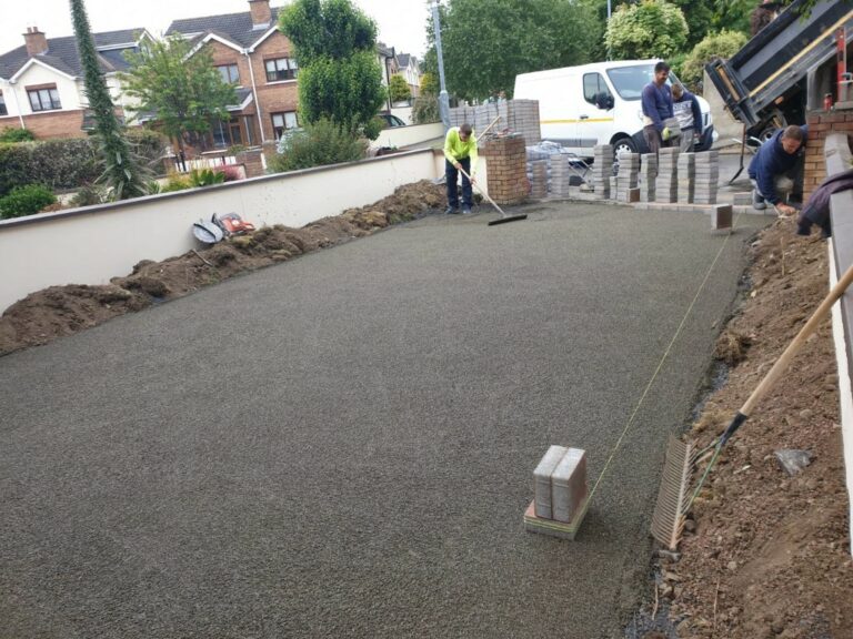 Tegula Paving Driveway with Raised Flower-Beds in Howth, Dublin