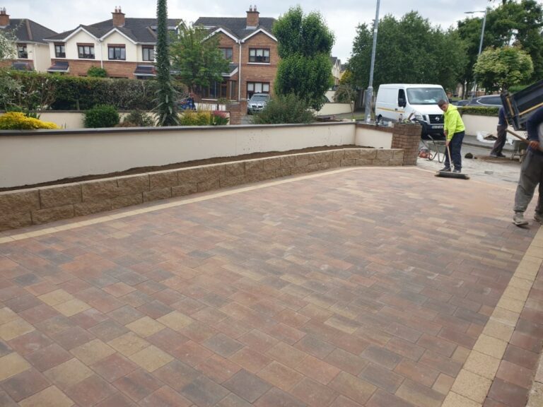 Tegula Paving Driveway with Raised Flower-Beds in Howth, Dublin